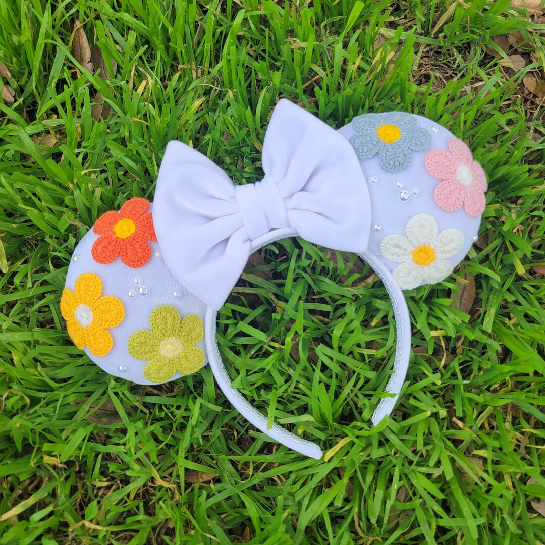 Floral Mouse Ears, Spring ears, mouse headband, more colors available , | Etsy (US)