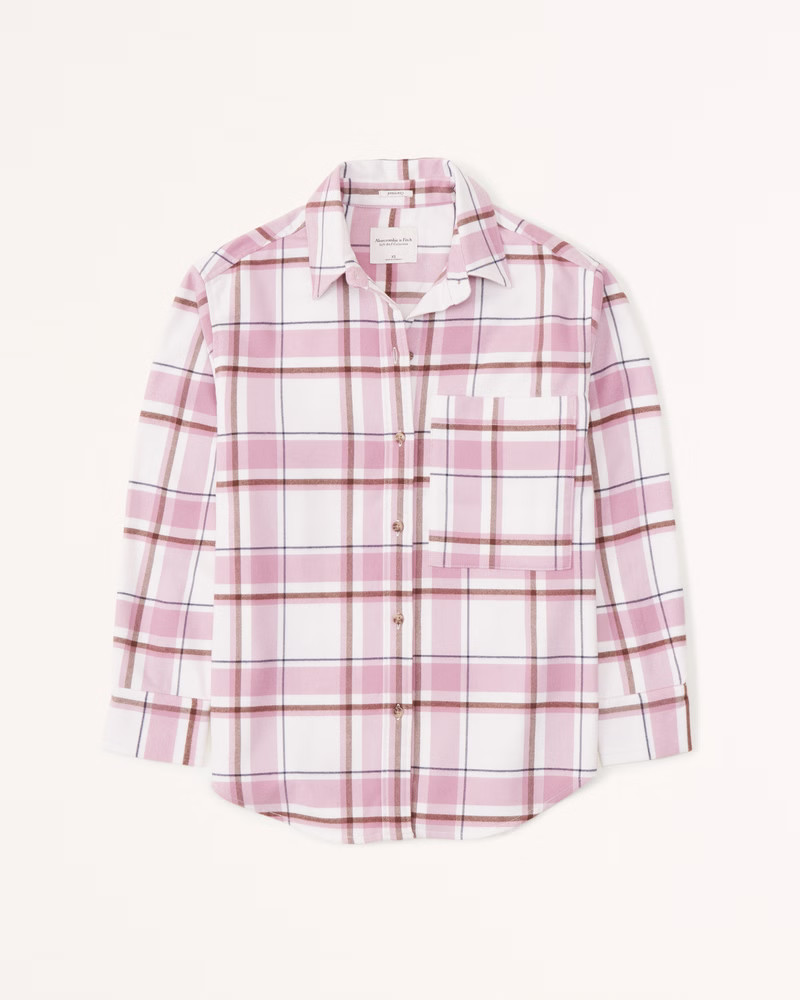 Oversized Flannel Shirt Jacket | Abercrombie & Fitch (US)
