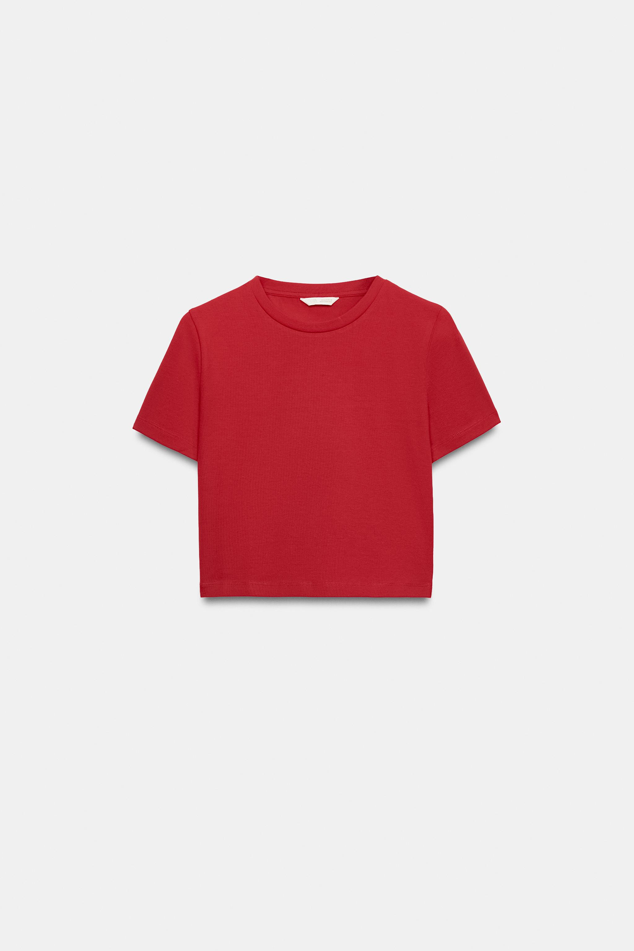 SHORT SLEEVE CROP TOP | Zara US