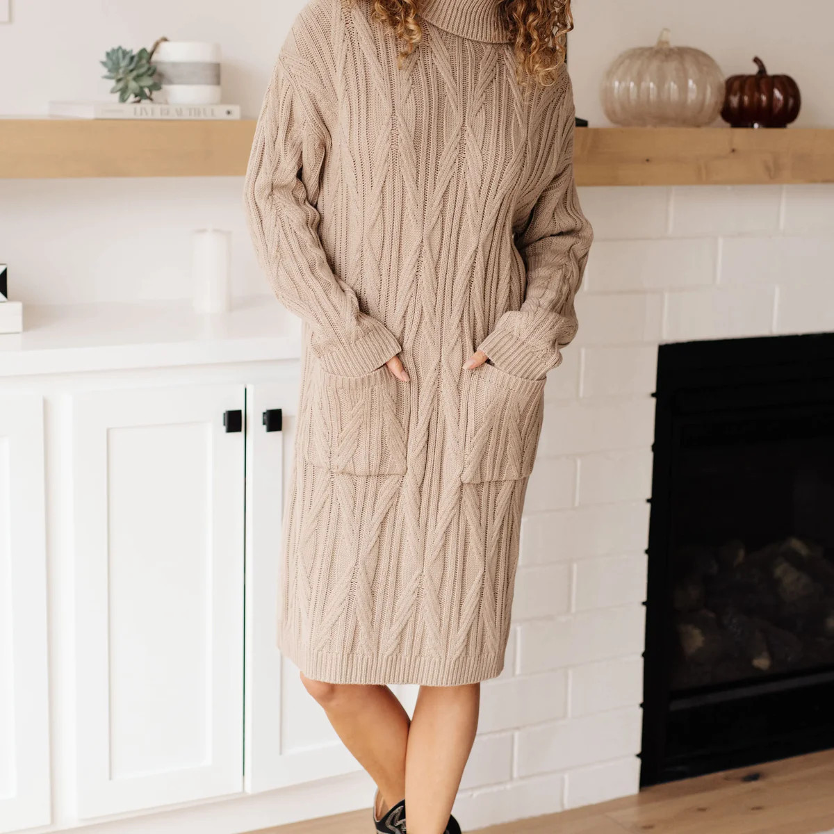 Bundled Beauty Turtleneck Sweater Dress - Casual Chic Boutique | Casual Chic Boutique