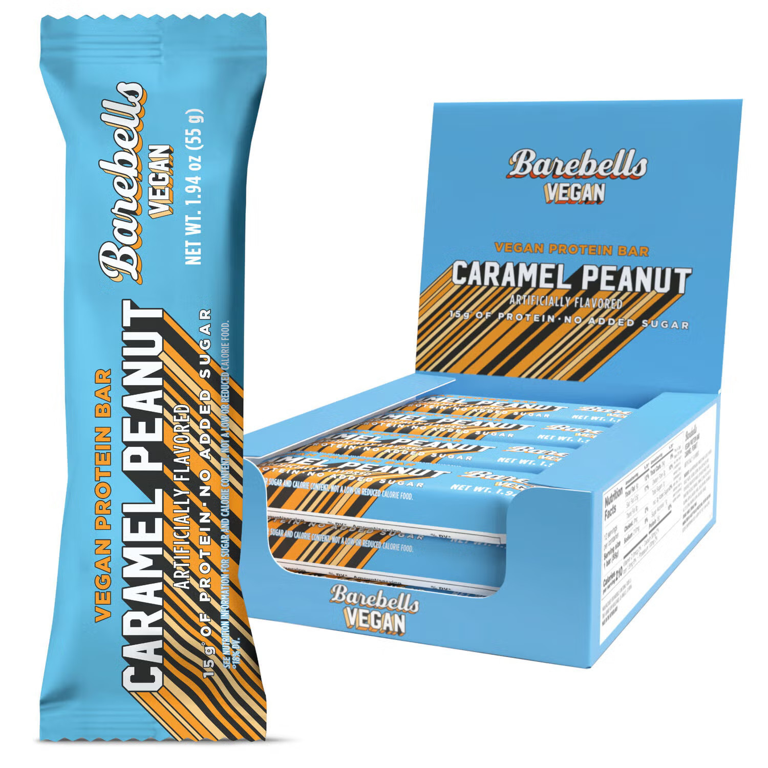 Vegan Protein Bar - Caramel Peanut (12 Bars) | GNC