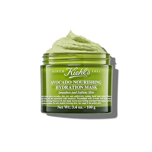 Kiehl's Avocado Nourishing Hydration Mask, Rich & Creamy Face Mask, Hydrates & Soothes Skin, with... | Amazon (US)