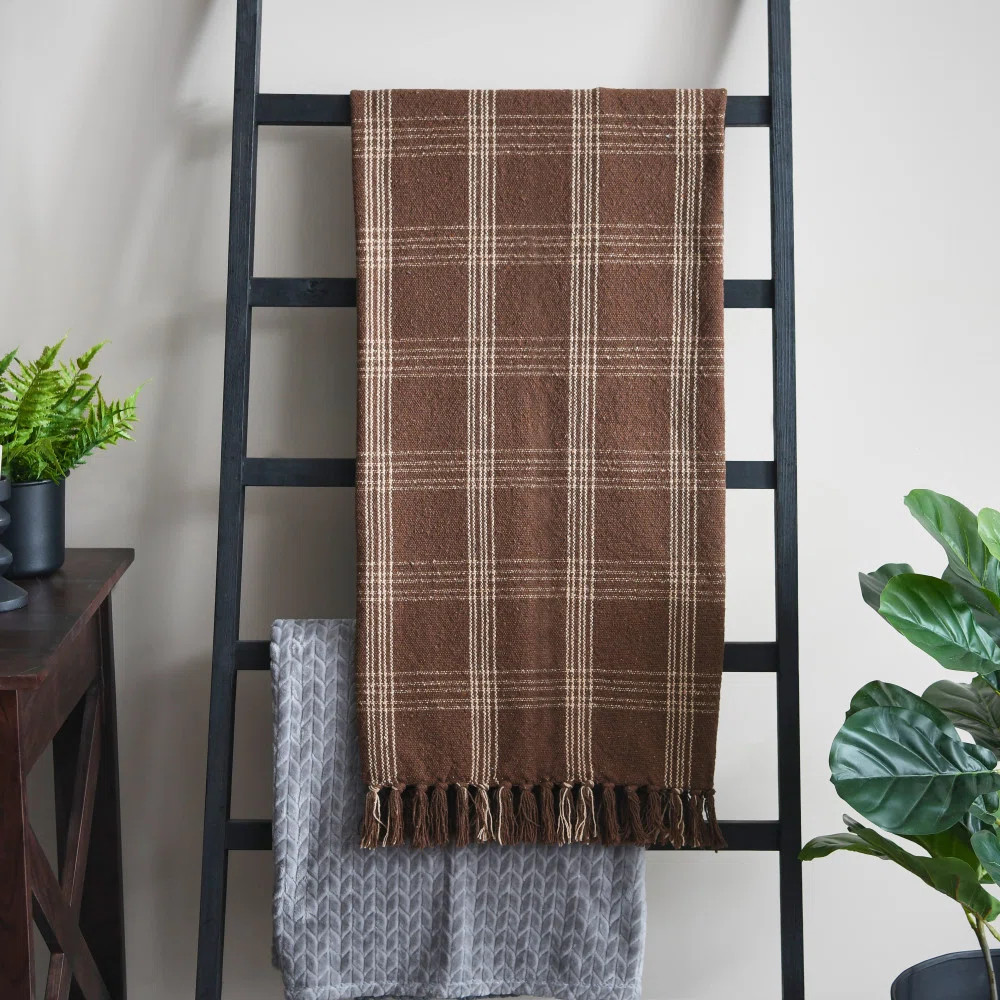 Eura Cotton Throw Blanket With Fringe | Birch Lane