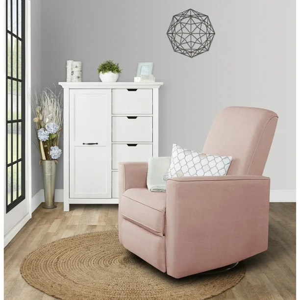 Evolur Harlow Power Recliner and Gliding Rocker with USB Charger Port In Pink - Walmart.com | Walmart (US)