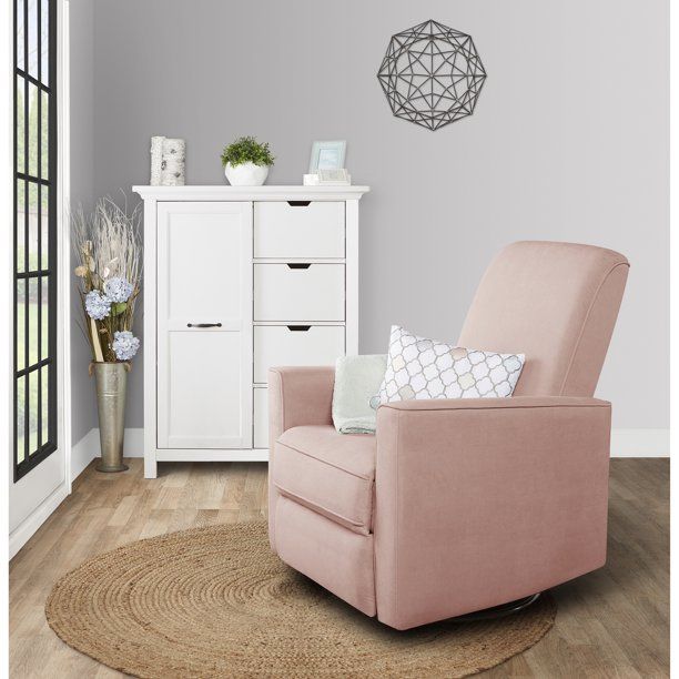 Evolur Harlow Power Recliner and Gliding Rocker with USB Charger Port In Pink - Walmart.com | Walmart (US)
