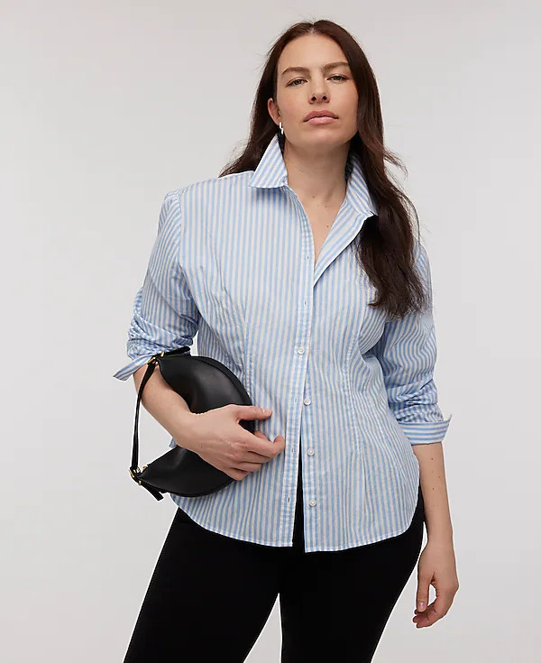 Darted Long-Sleeve Button-Up Shirt | Madewell