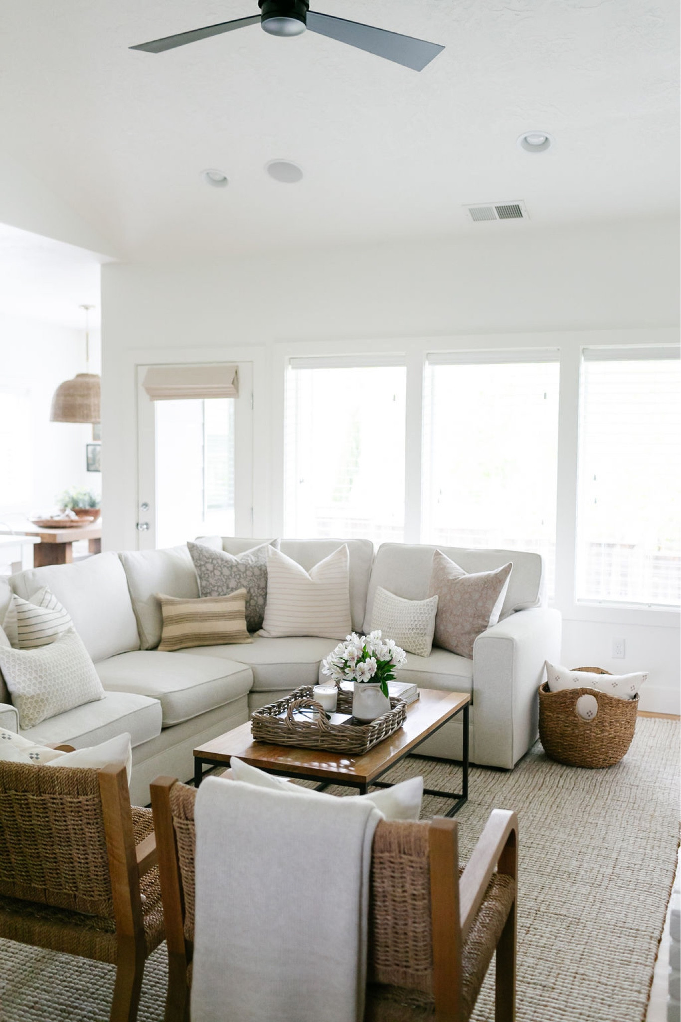 Living room, home decor, coffee table, Pottery Barn Pearce sectional, area rug, throw pillows 

#LTKFind #LTKhome #LTKunder100