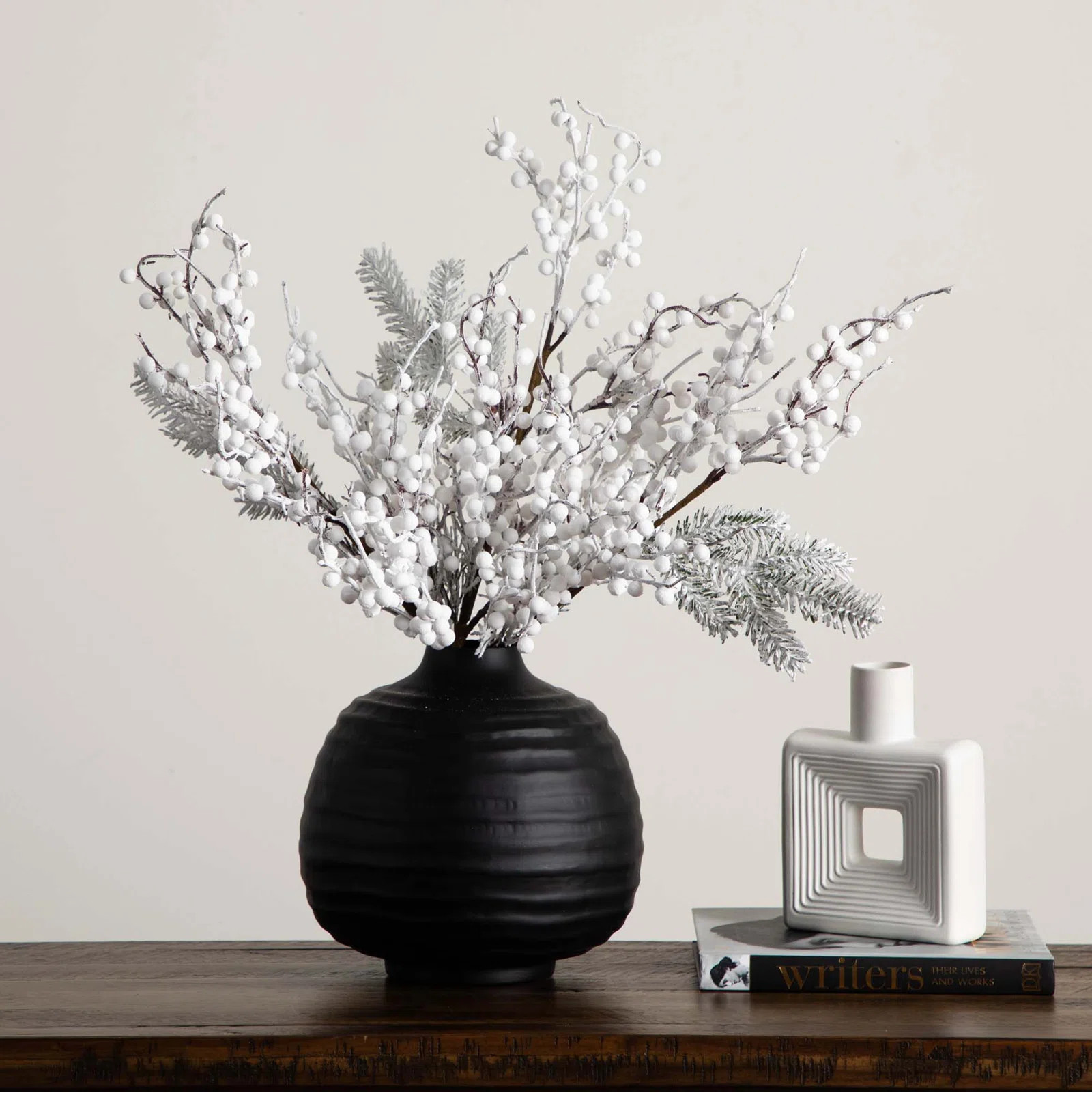 30in. Artificial Flocked Berry Stems, Set of 3 (Set of 3) | Wayfair North America