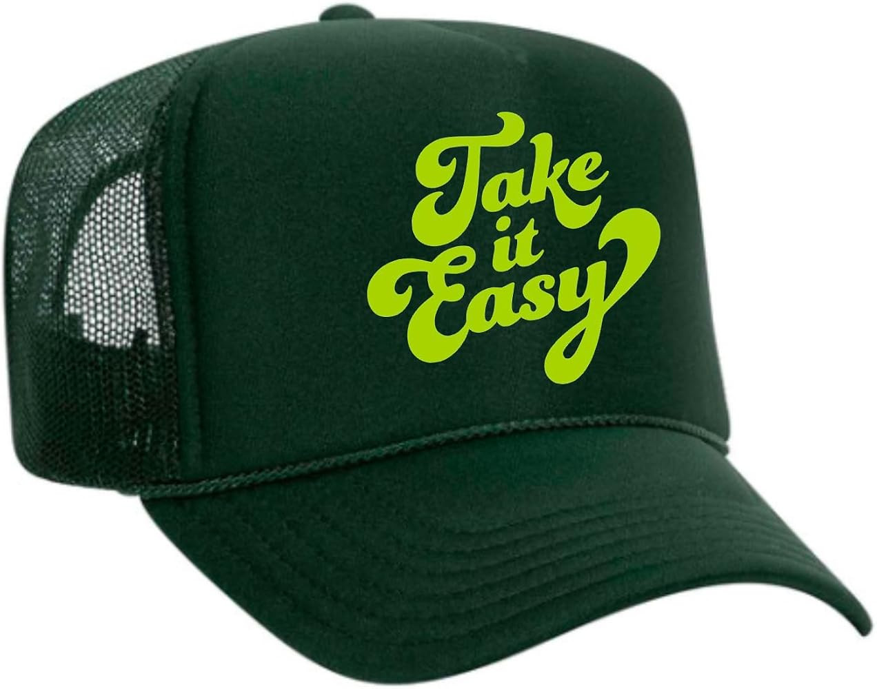 FitCrush Lifestyle TAKE IT Easy Neon Trucker Hat | Amazon (US)