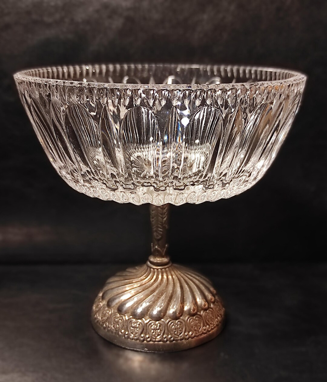 Vintage Lead Crystal Candy Bowl on a Silver Plated Stand or Jam Bowl/crystal Jam Bowl, Candy Bowl... | Etsy (US)