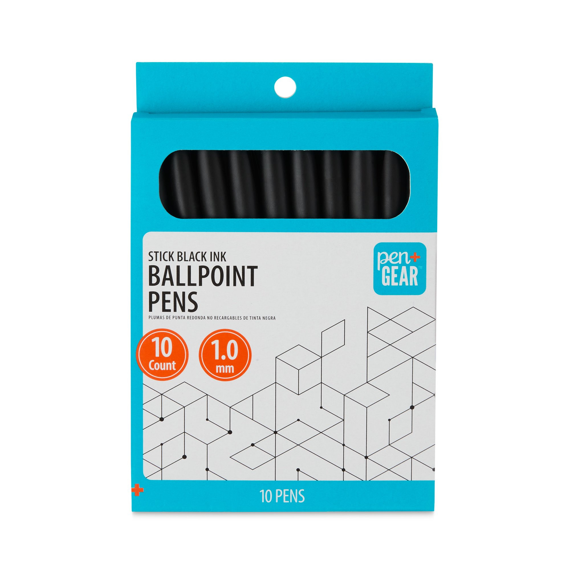 Pen+Gear Ballpoint Pens, Black, 10 Count | Walmart (US)
