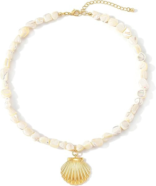 Colorful Beaded Necklaces for Women - Boho Irregular Chunky Red Bule White Colorful Beads Choker ... | Amazon (US)