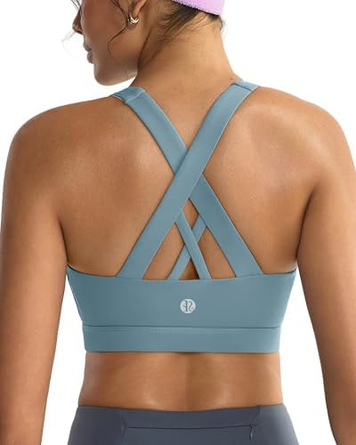 RUNNING GIRL Sports Bras for Women,Padded Strappy Sports Bras Criss-Cross Back Medium Support Spo... | Amazon (US)