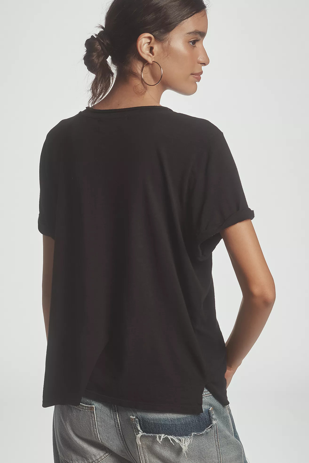 The Quinn Short-Sleeve V-Neck Tee by Pilcro | Anthropologie (US)