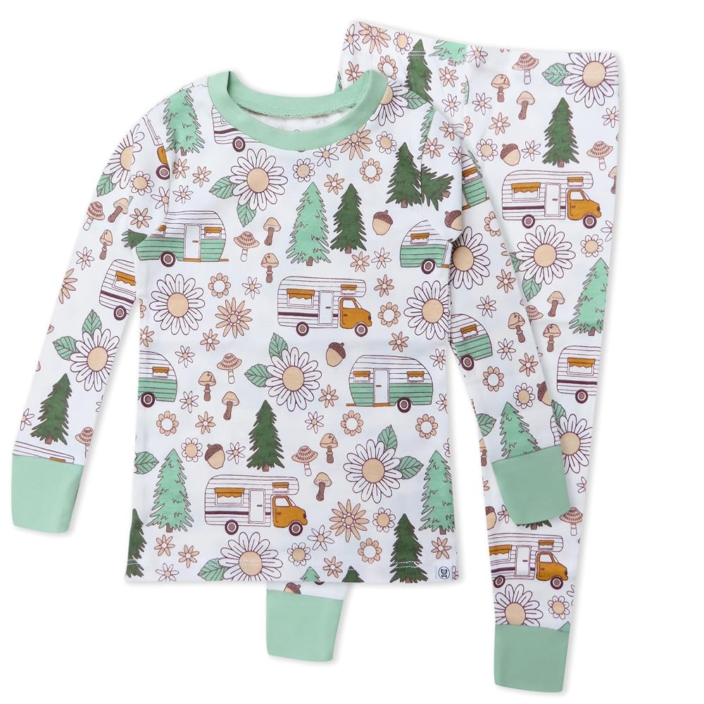 HonestBaby 2-Piece Pajamas Sleepwear Pjs 100% Organic Cotton for Baby, Toddler, Kids, Boy | Amazon (US)
