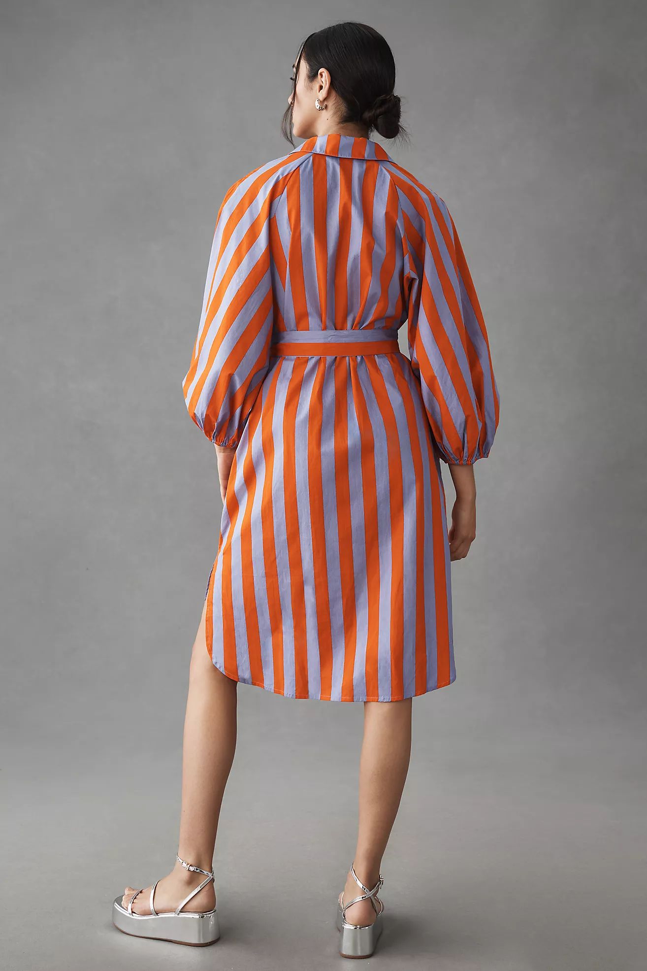 Essentiel Antwerp Dripe Striped Zip-Up Shirt Dress | Anthropologie (US)