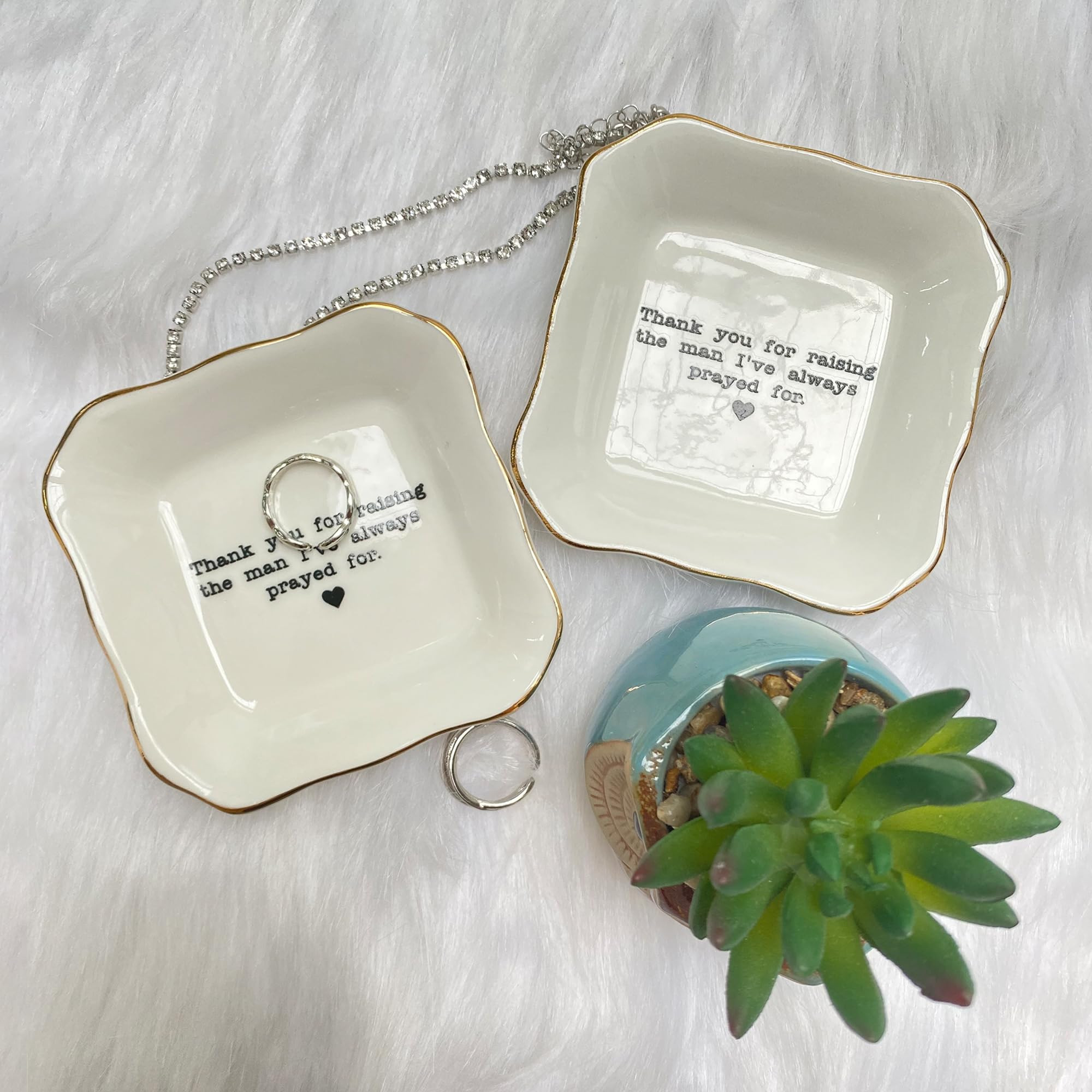 Ceramic Jewelry Tray - Thank You For Raising The Man I've Always Prayed For Dish - Mother of The ... | Amazon (US)