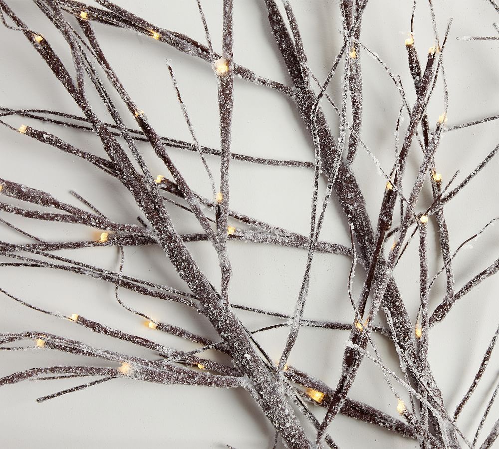 Lit Frosted Twig Bundle - Set of 3 | Pottery Barn (US)
