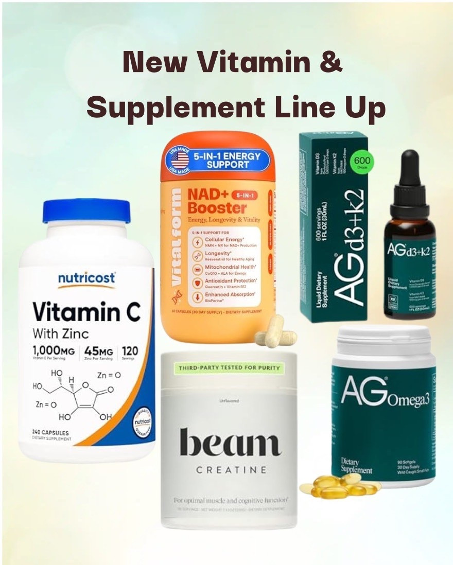 ￼I’m always researching the vitamins and supplements that will support me best. These are my current ones that I’m starting this week and a few more coming know after meeting with some experts 

#LTKdayinmylife #LTKselfcare #LTKmomlife