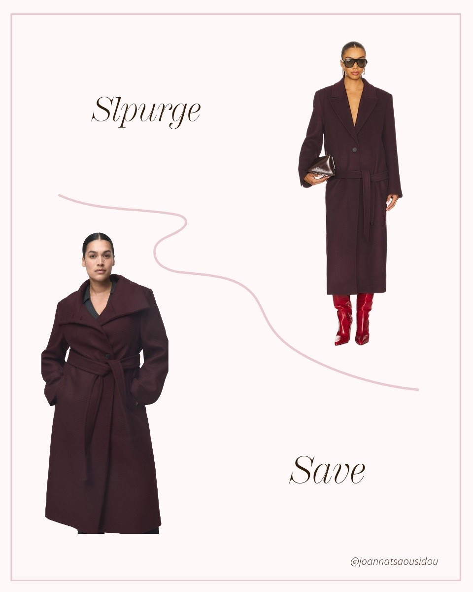 Splurge/Save burgundy wool coat edition

One of my latest obsessions is the colour wine/burgundy! I needed to get a new coat in a darker colour and I feel that burgundy was the right chose for me. It goes very well with the clothes I already have and it’s more unique than black! 

#LTKwinter #LTKsale #LTKgiftguide