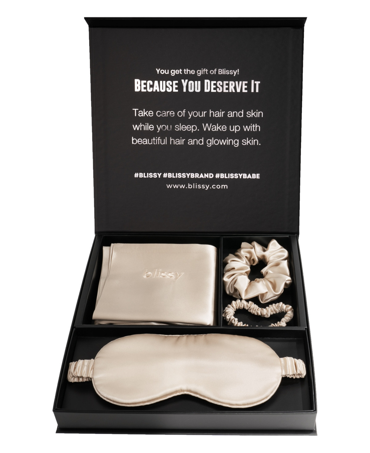 Blissy Pure Silk Dream 4-Pc. Set, Standard - Champagne | Macy's