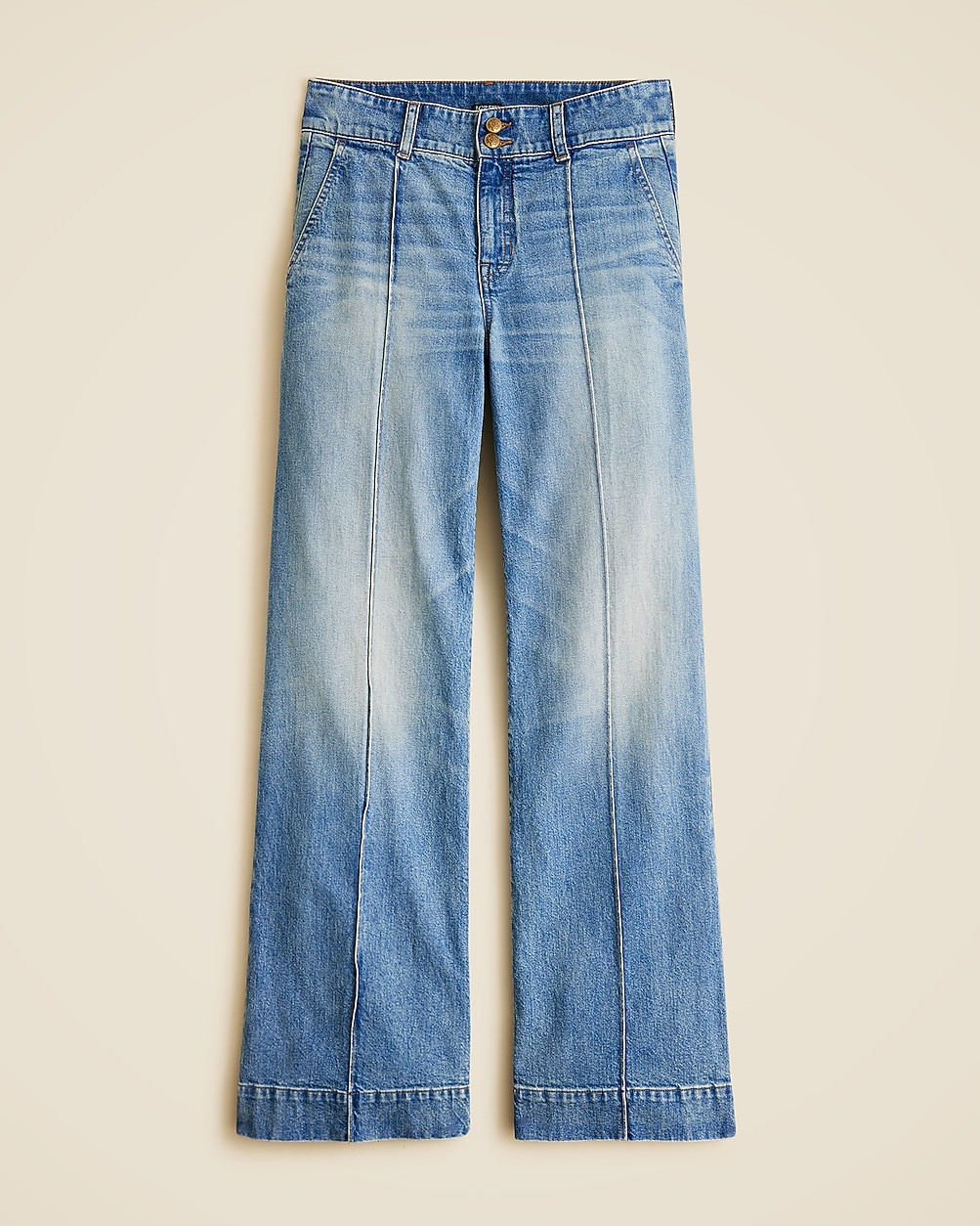 Denim trouser jean with stacked buttons | J. Crew US