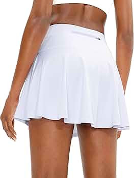 SANTINY Pleated Tennis Skirt for Women with 4 Pockets Women's High Waisted Athletic Golf Skorts S... | Amazon (US)