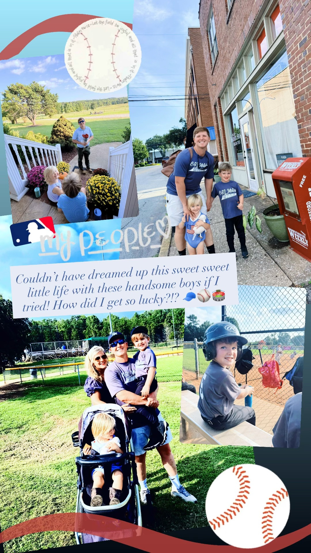 Couldn’t have dreamed up this sweet sweet little life with these handsome boys if I tried! How did I get so lucky?!? 🧢⚾️🏟️