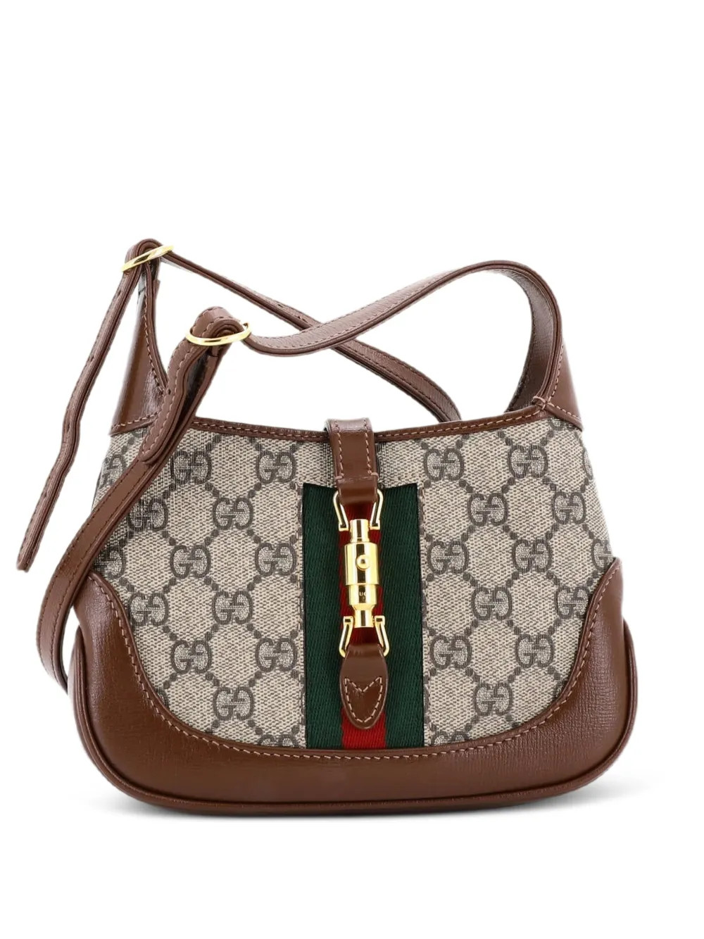 Gucci Pre-Owned Jackie 1961 GG Coated Canvas Mini hobo bag - Brown | Farfetch Global