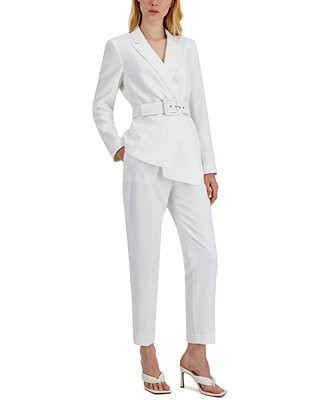 Tahari ASL Belted Pantsuit - Macy's | Macy's