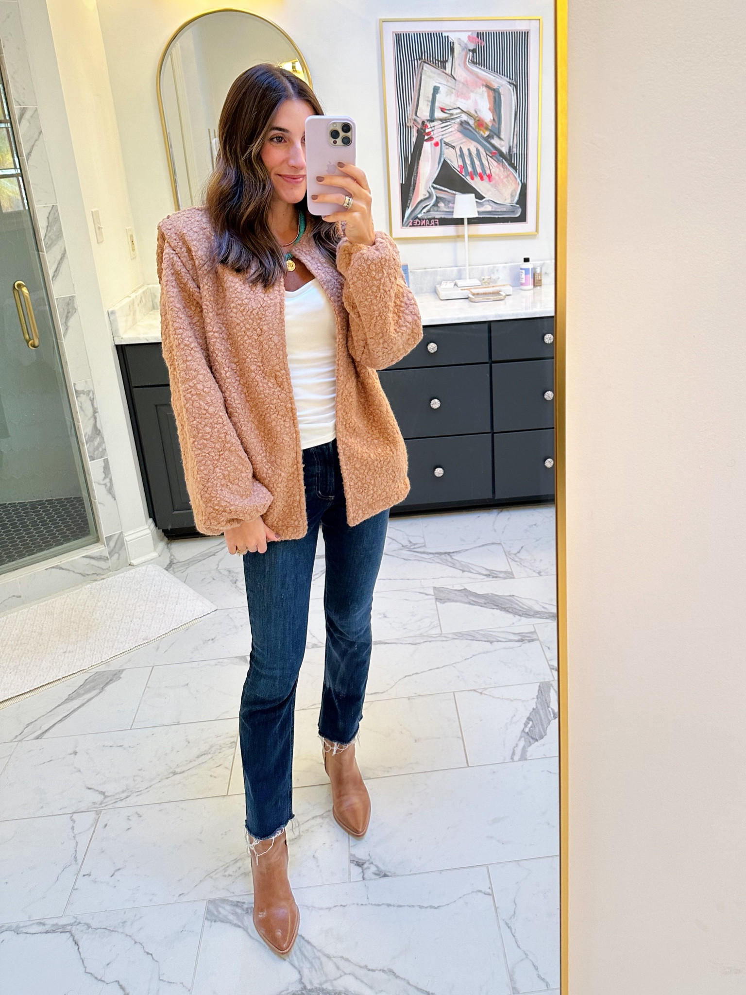 Sunday casual outfit! Small in jacket, jeans TTS, shoes 1/2 size up! 

#LTKfindsunder100 #LTKfindsunder50 #LTKSeasonal