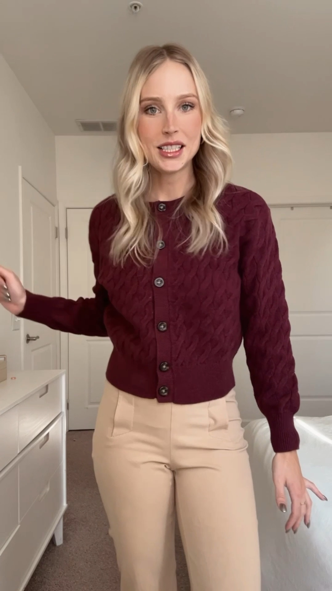 Simple outfit for the office! 

Workwear, corporate, business casual, office, cardigan for work, trousers, Mary Janes

#LTKWorkwear
