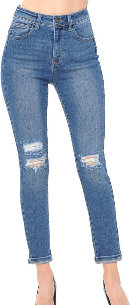 Little Vintage Girls Wax Jean Women's Jeans Butt I Love You Push-Up Skinny Capri Denim Juniors | Amazon (US)