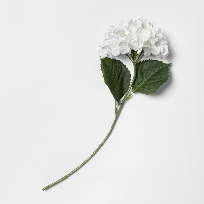24" Artificial Hydrangea Stem White - Threshold™ | Target
