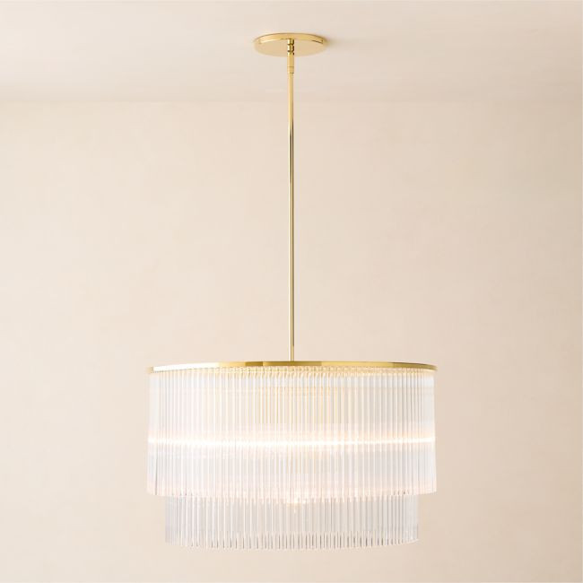 Stellar 2-Tier Round Glass Pendant Light | CB2