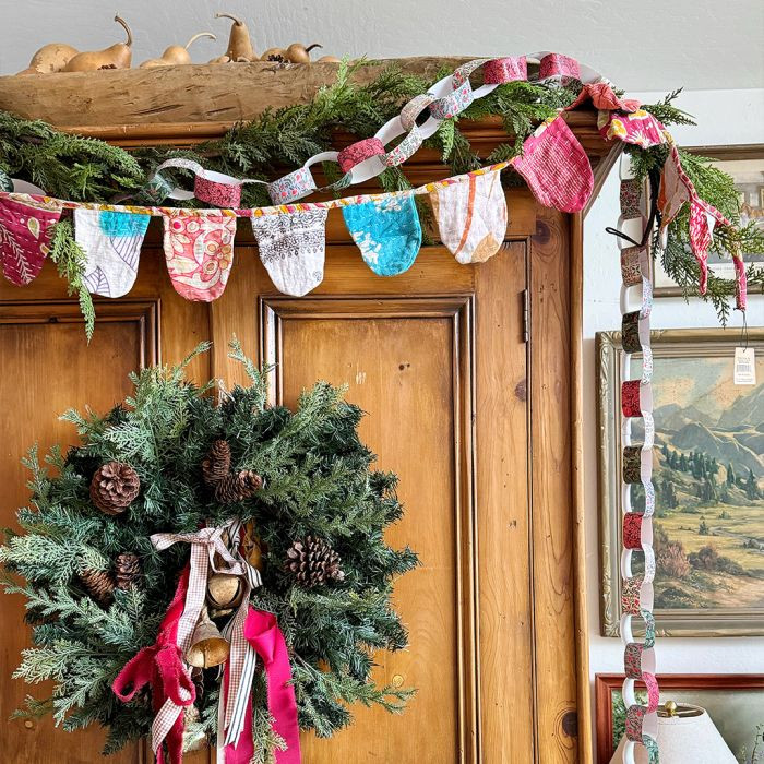 Kantha Quilt Pennant Garland | Antique Farm House