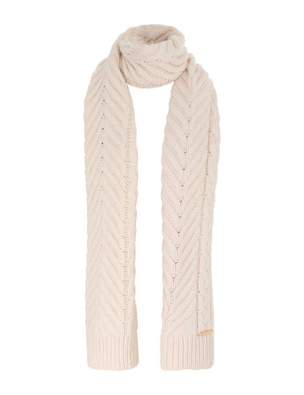 Knitwear-Cable Knit Scarf-Ecru-ONE SIZE-Zimmermann | ZIMMERMANN (US, CA, EU, MENA)