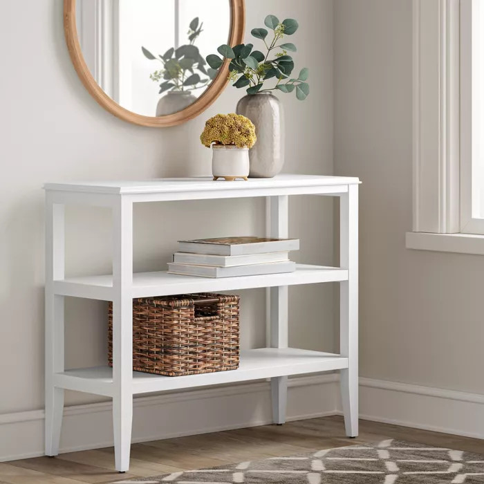 Pelham 2 Shelf Console Table White - Threshold™ | Target