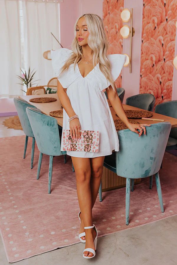Palm Beach Skies Mini Dress In White | Impressions Online Boutique