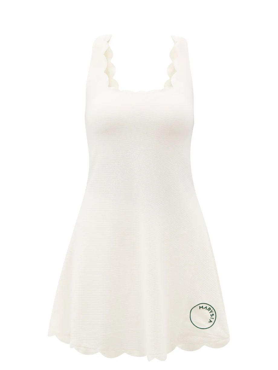 Serena scalloped recycled-fibre mini dress | Marysia | Matches (US)
