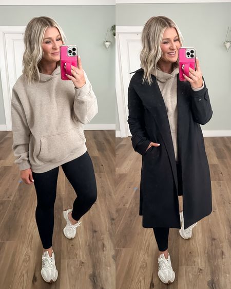 Heading to the movies with the fam bam. Obv had to dress comfy for this rainy, gloomy, Oregon day! My favorite trench coat immediately elevated the entire look.

Sizing deets:
Unisex sweatshirt medium
Trench small
Leggings small
Shoes TTS 

#LTKFindsUnder100 #LTKFindsUnder50 #LTKStyleTip