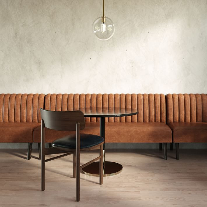 Novak Vegan Leather Banquette - Vertical Channel Tufting | West Elm (US)