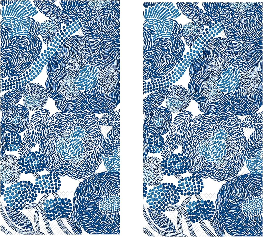 Navy Blue Bathroom Napkins Guest Disposable Hand Towels Decorative Powder Room Decor 32 Count 8.5... | Amazon (US)