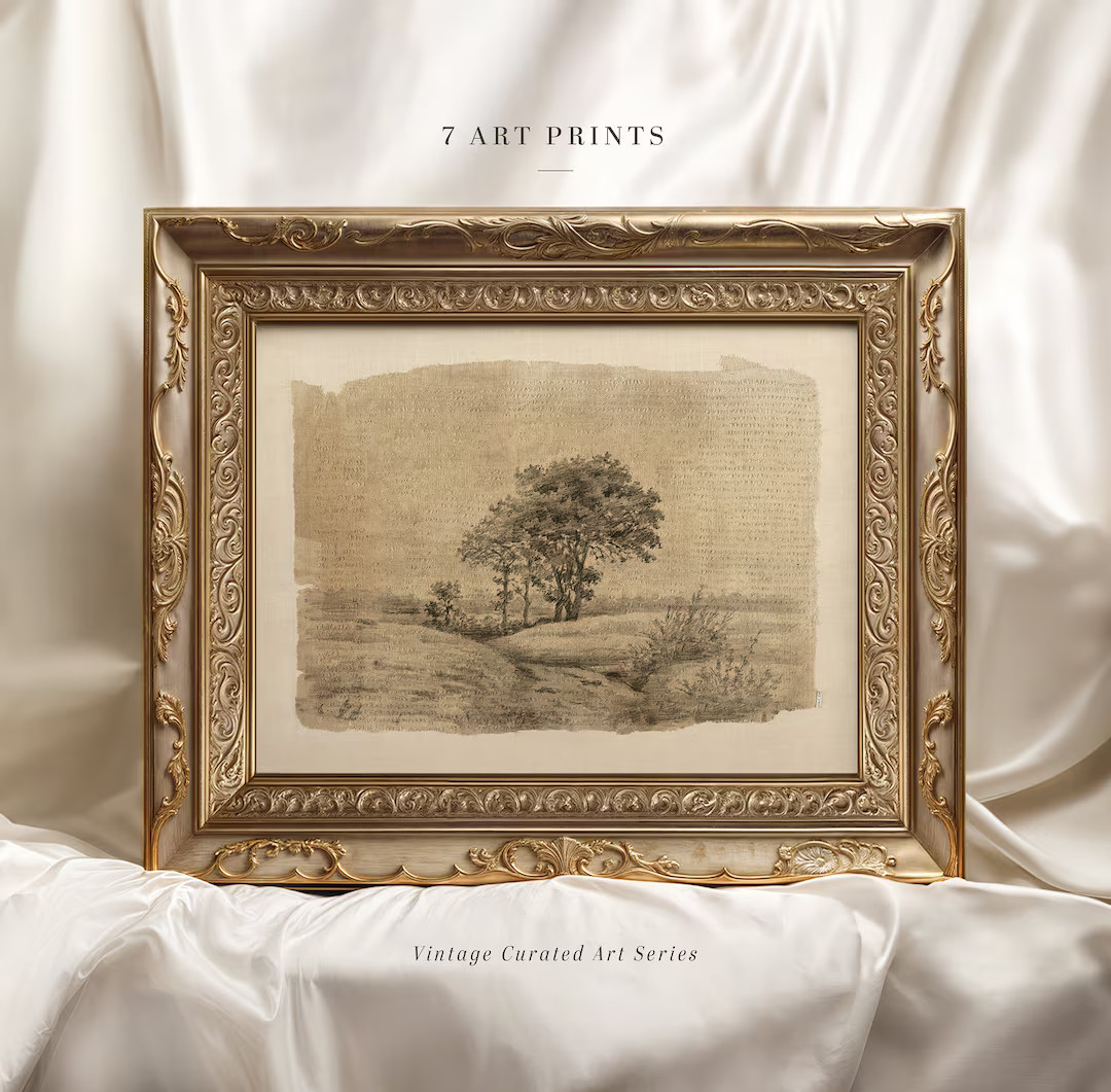 Vintage Tree Sketch Print: Rustic Nature Drawing (digital Download) - Etsy | Etsy (US)