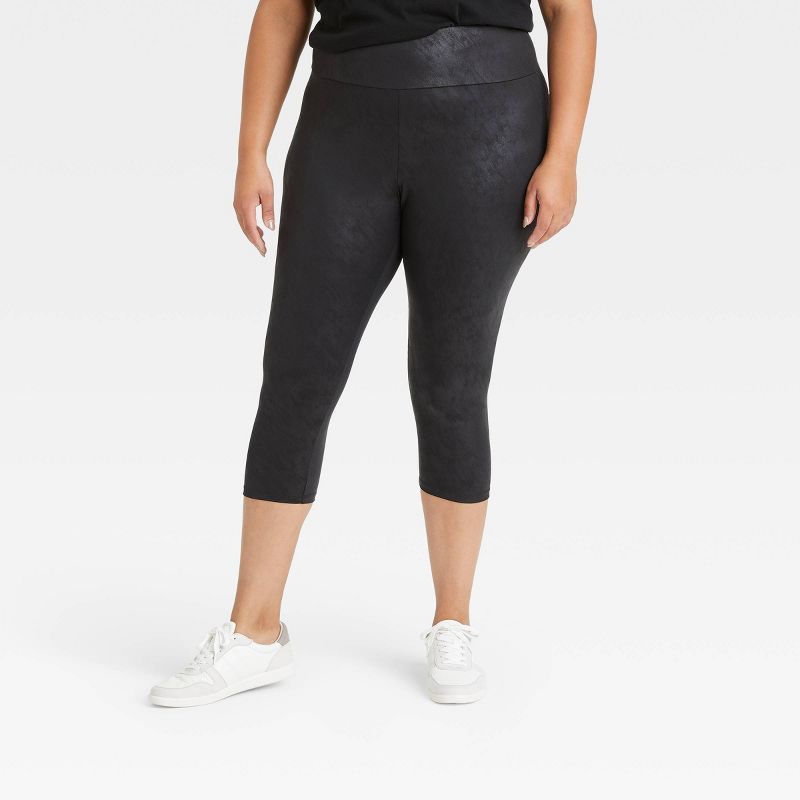 Women's Plus Size High-Waisted Capri Leggings - Ava & Viv™ | Target