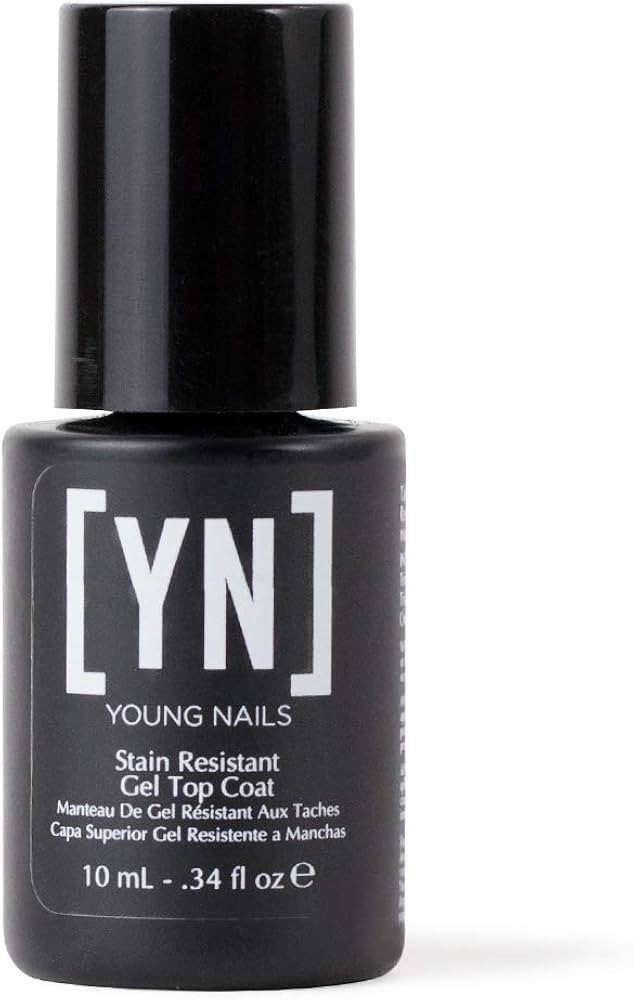 Young Nails Stain Resistant Gel Top Coat. Prevent Discoloration with Clear High Gloss Top Coat fo... | Amazon (US)