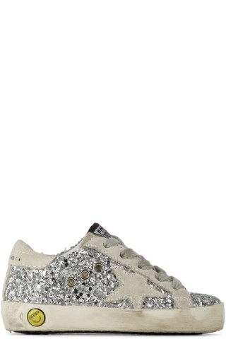 Baby Silver Glitter Super-Star Classic Sneakers | SSENSE