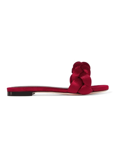 Marco De Vincenzo - Braided Velvet Slides - Red | NET-A-PORTER (UK & EU)
