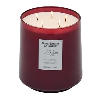 Better Homes & Gardens 5-Wick 100 oz Glass Jar Candle, Cashmere Teak | Walmart (US)