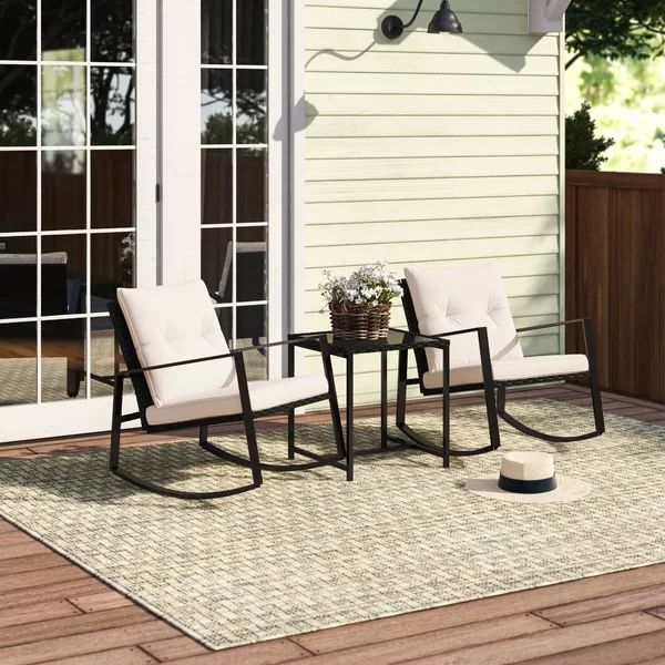 Kinzie Metal 2 - Person Seating Group with Cushions | Wayfair North America